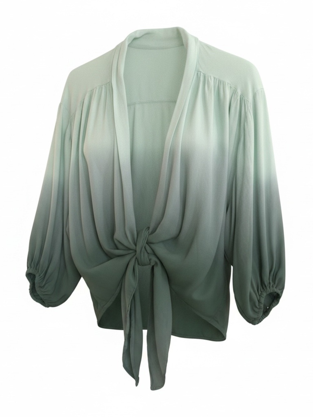 YOUNG FABULOUS & BROKE YFB Carmen Ombre Tie Front Top XS Fits up to a M
